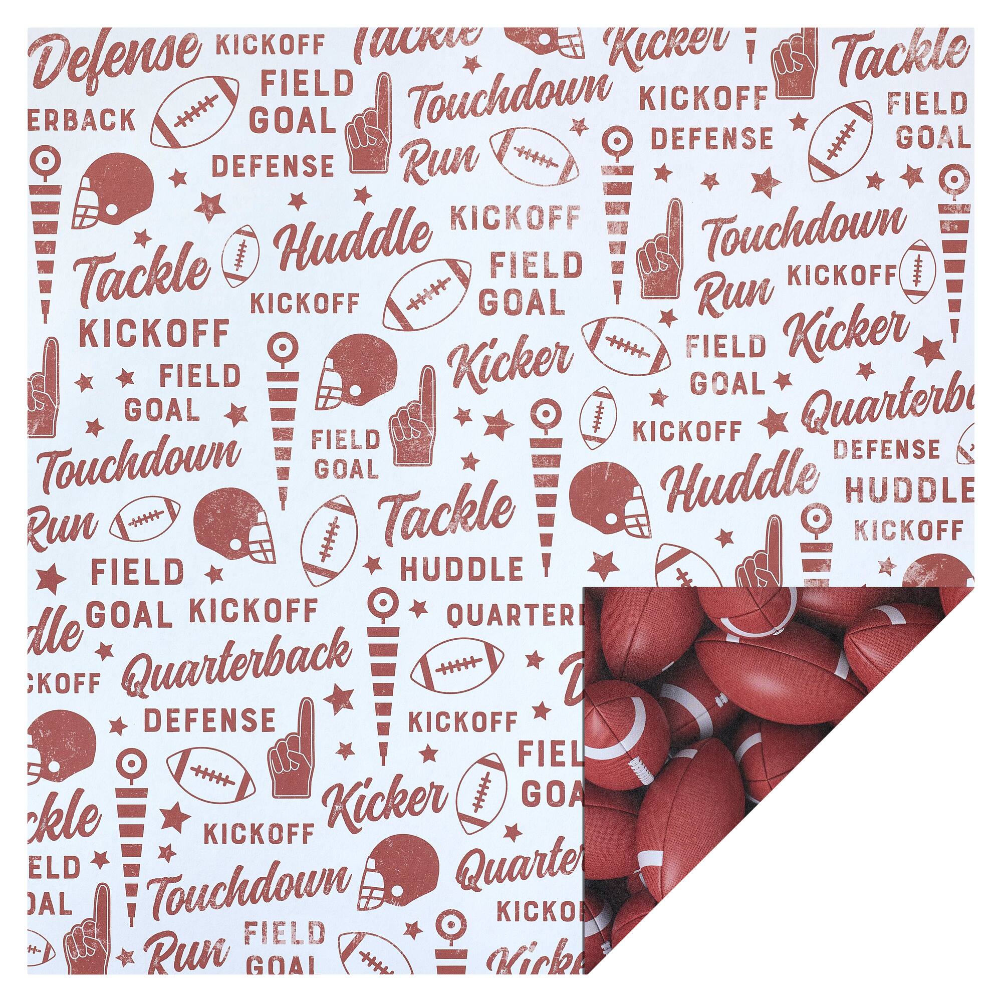 48 Pack: Football Double-Sided Cardstock Paper by Recollections™, 12" x 12"